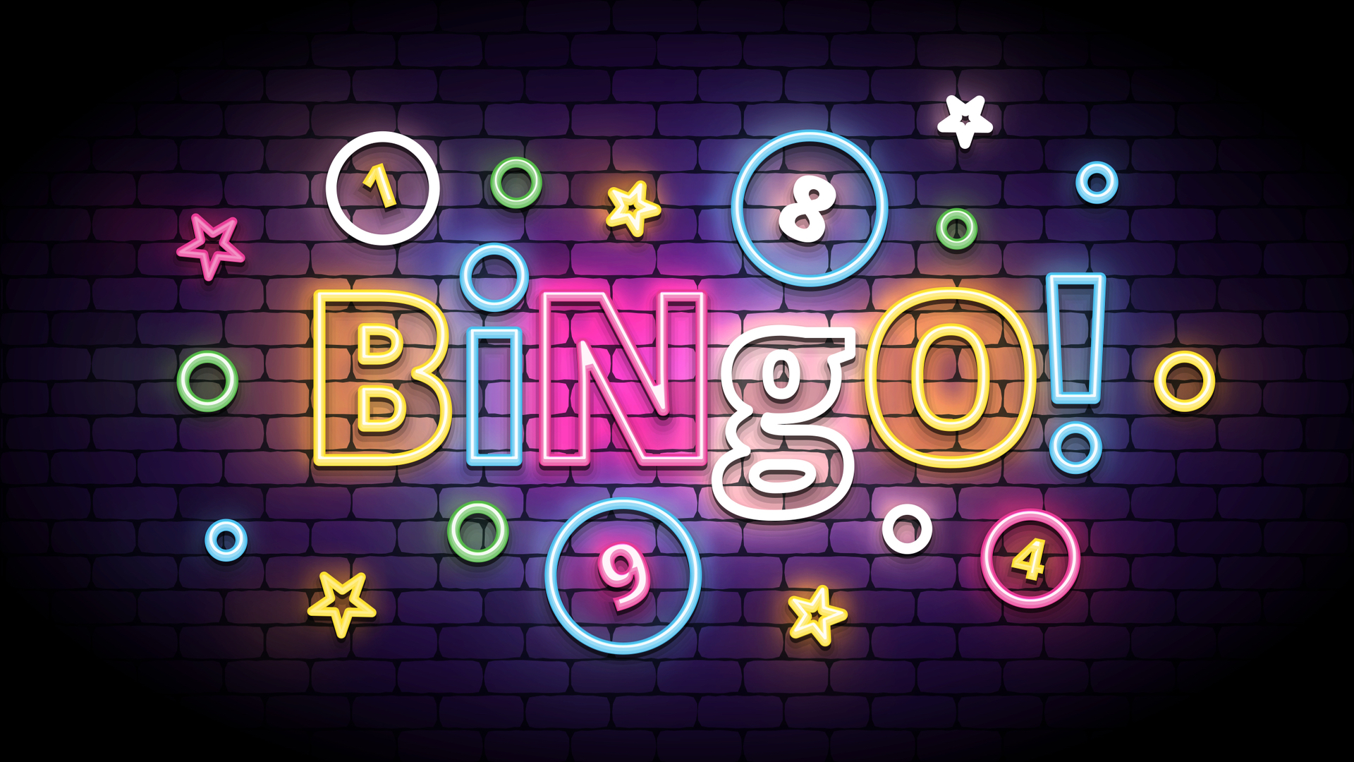 Neon sign bingo graphic